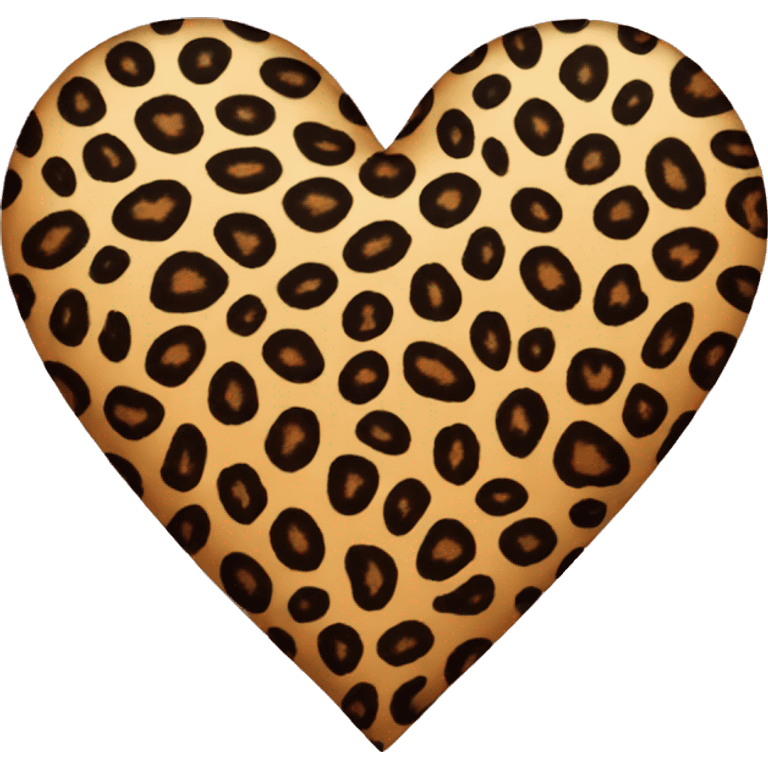 Leopard print heart emoji