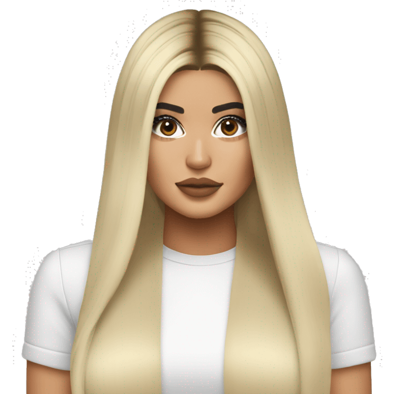 Kylie Jenner long blonde hair emoji