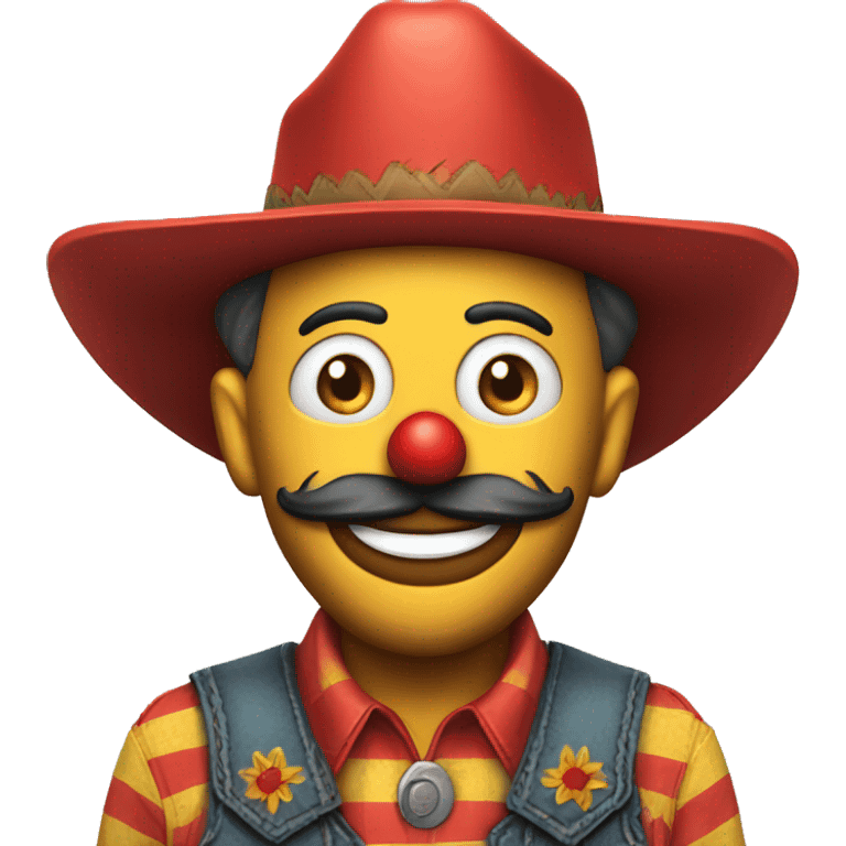 Payaso con sombrero de vaquero  emoji