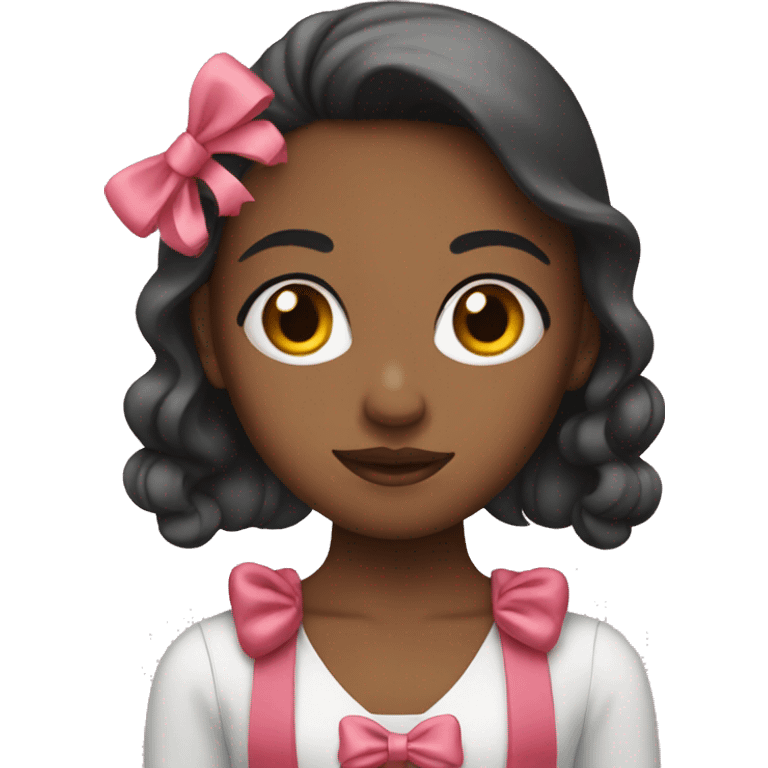 girl with bow emoji