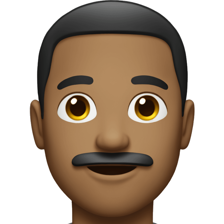 lightskin black male with a mustache, and clean haircut emoji