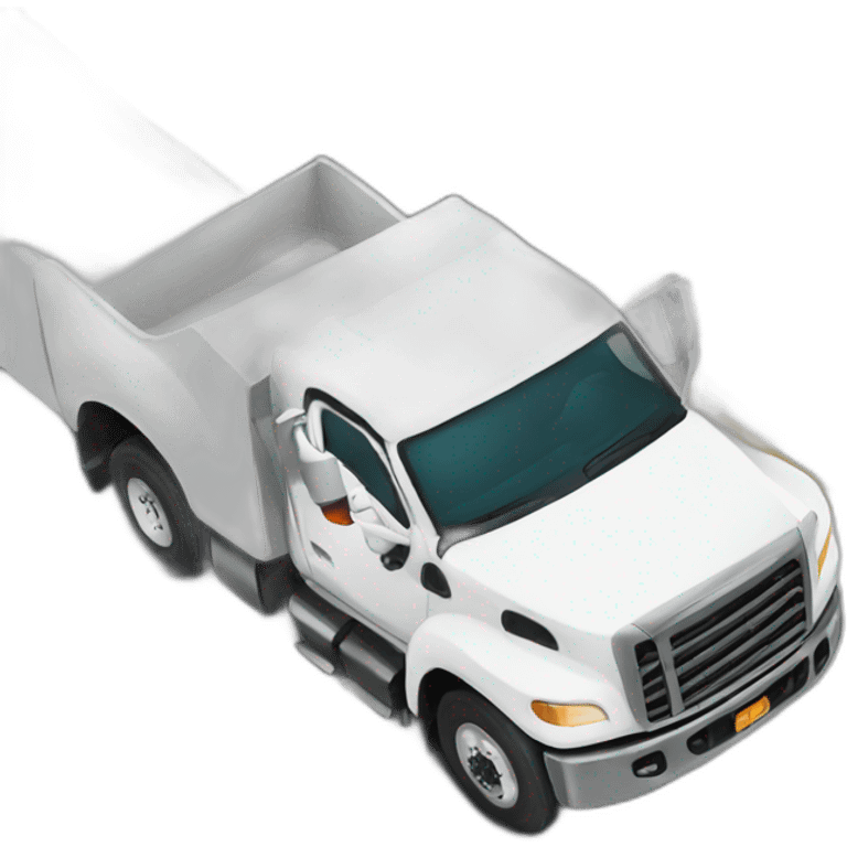 big white truck seen from top  emoji