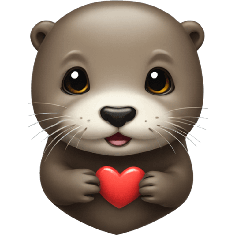 otter with heart emoji