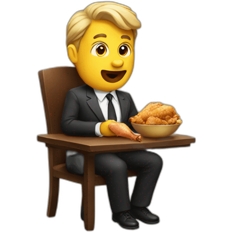  boss eating chicken emoji