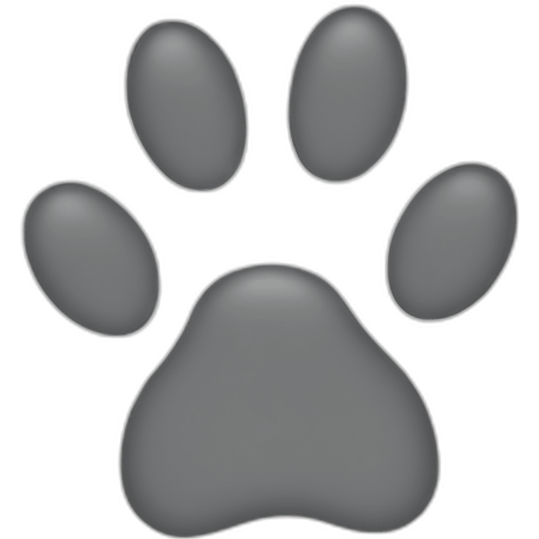 dog paw grey emoji