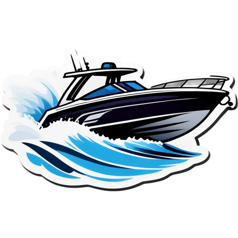 sport boat over wave emoji