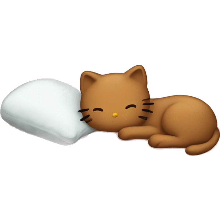 Hello kitty sleeping in bed  emoji