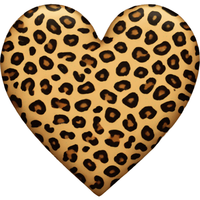 Heart with leopard print emoji