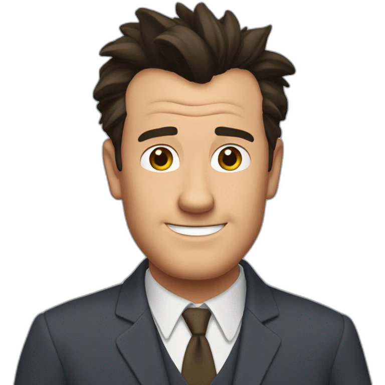 Chandler bing saying hello emoji