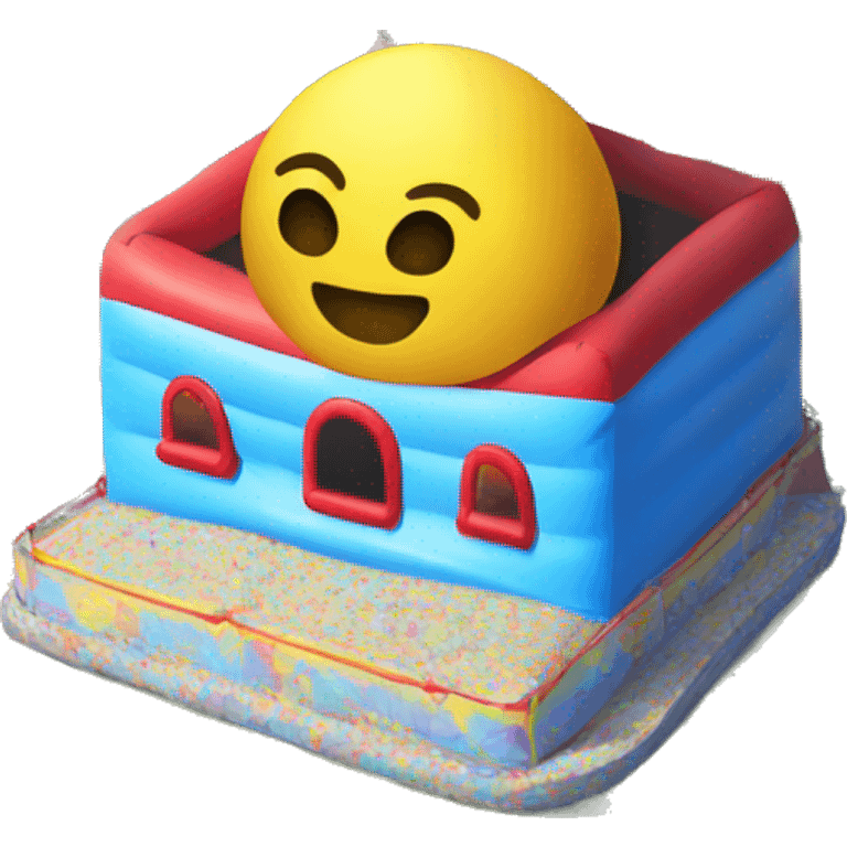 Bouncy castle on a roof emoji