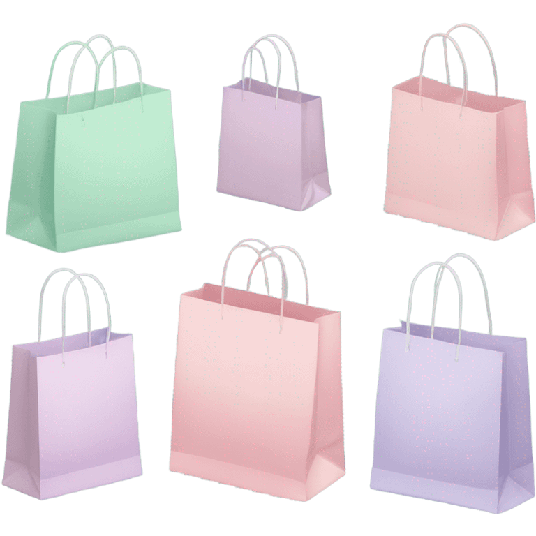 Pastel rose Shopping bags emoji