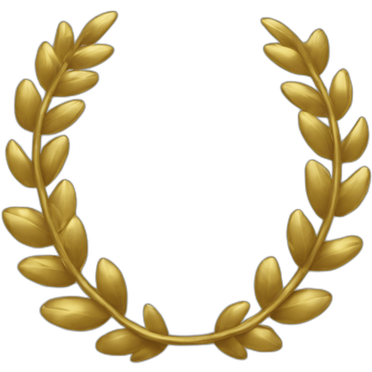 golden laurel wreath with dollar symbols emoji