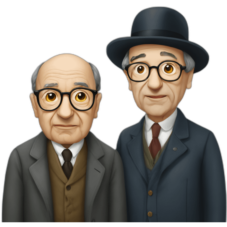 borges with umberto eco emoji