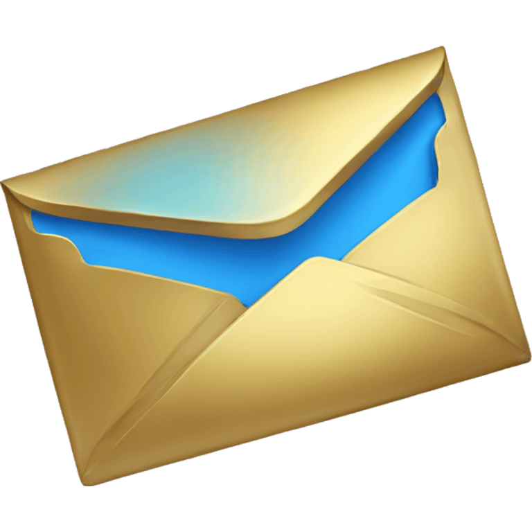 letter with gold and blue colors emoji