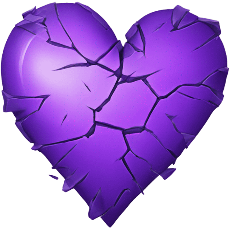 shattered purple heart emoji