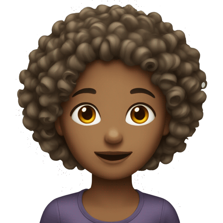 Curly hair girl  emoji