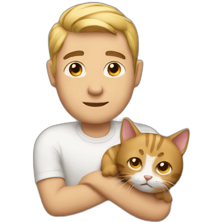 Man with cat emoji