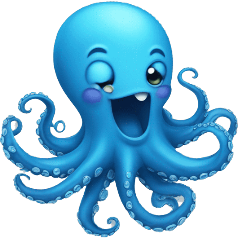 laughing blue octopus emoji