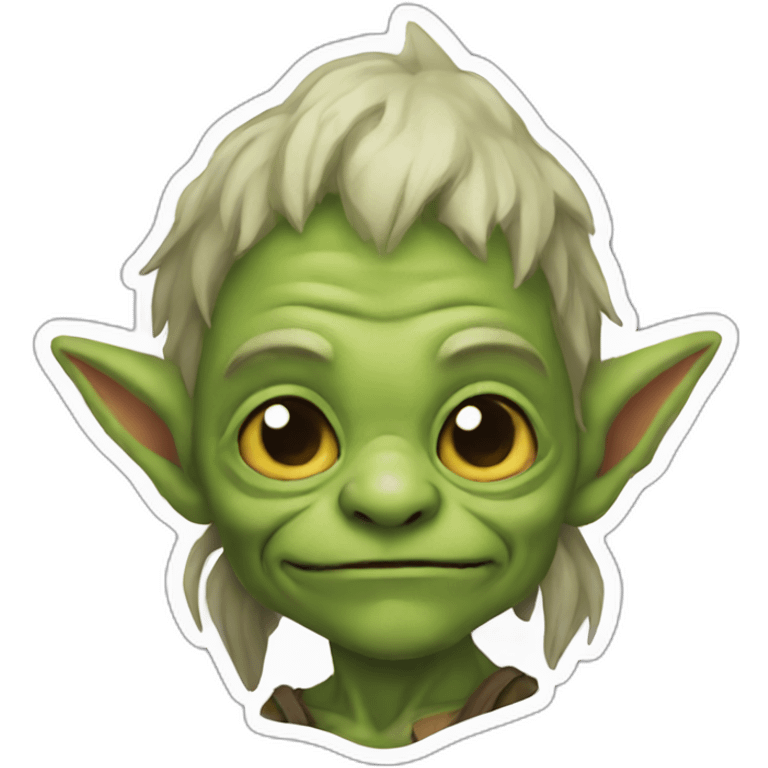 minimal cute goblin sticker emoji