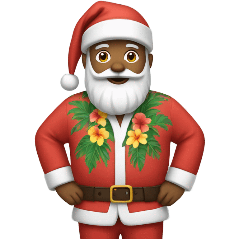 Santa wearing a Hawaiian shirt  emoji