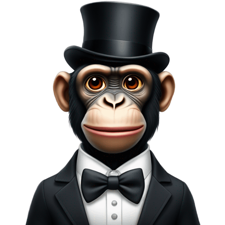 Chimpanzee butler red lips emoji