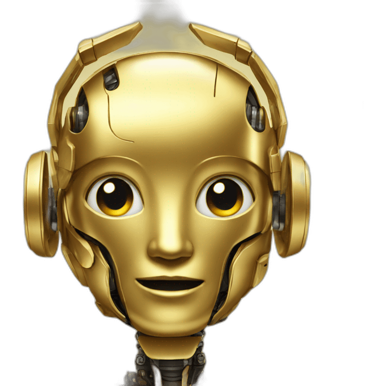 robot in gold emoji