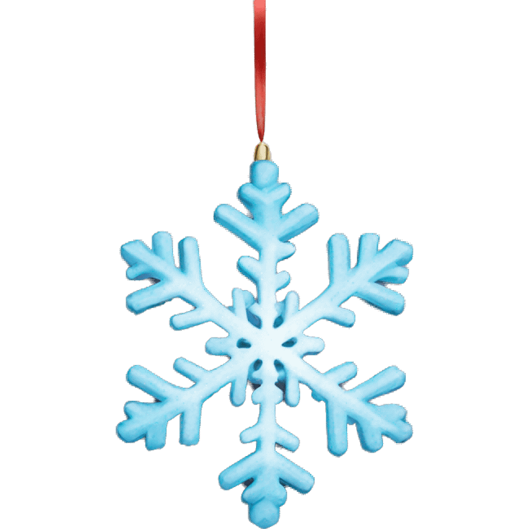 Snowflake Christmas bauble emoji