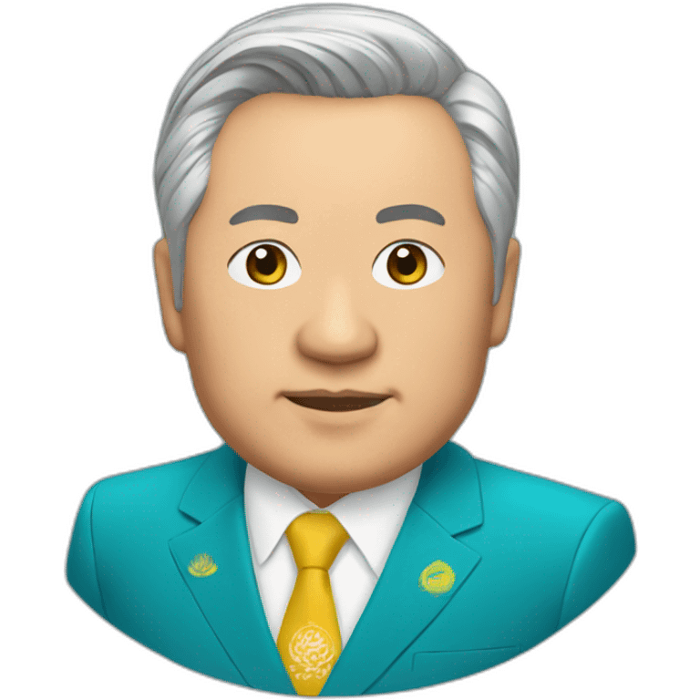 president of Kazakhstan with sport clothes emoji