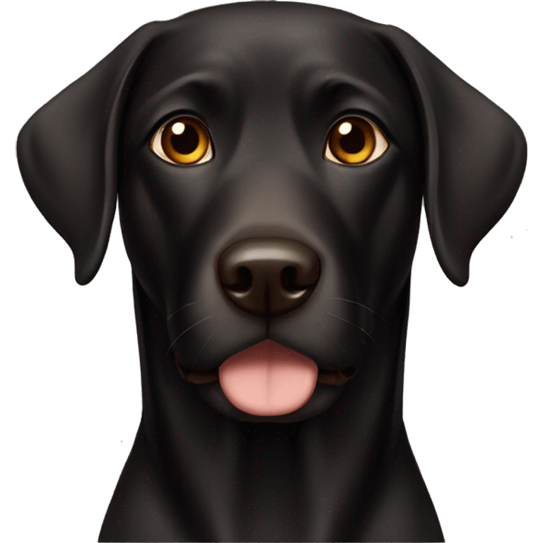 Black lab with brown eyes emoji