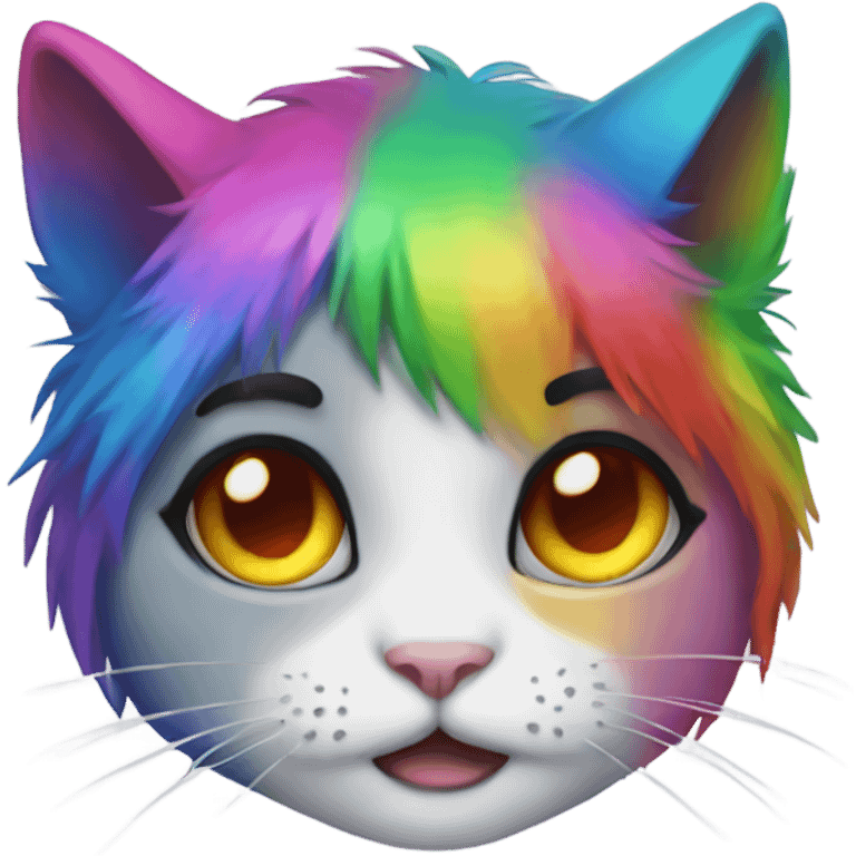 Emo rainbow cat emoji