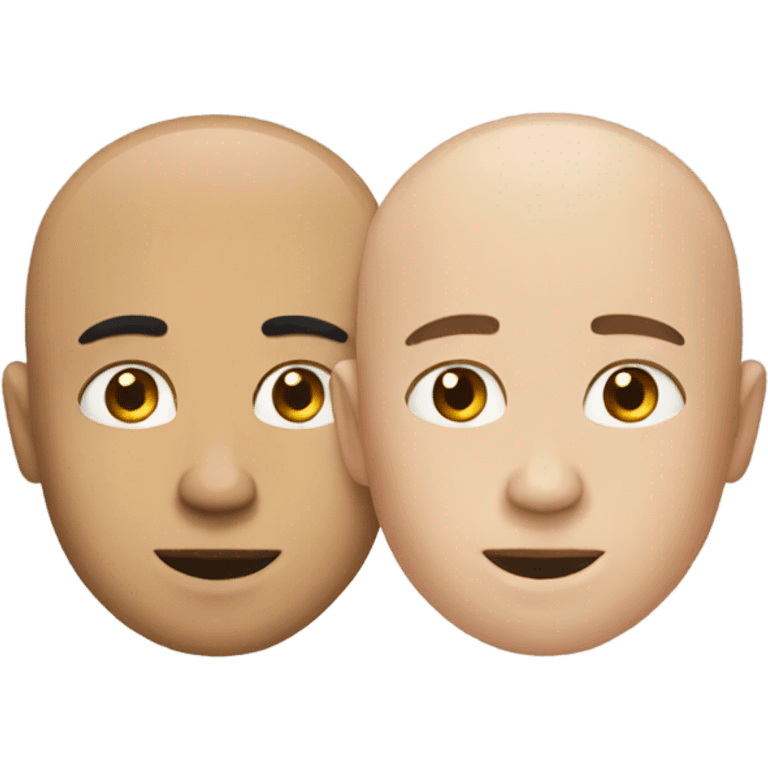 2 friends one is bald  emoji