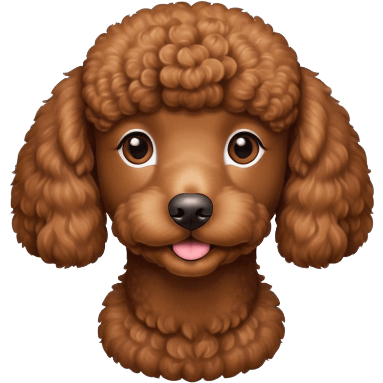 Brown poodle emoji