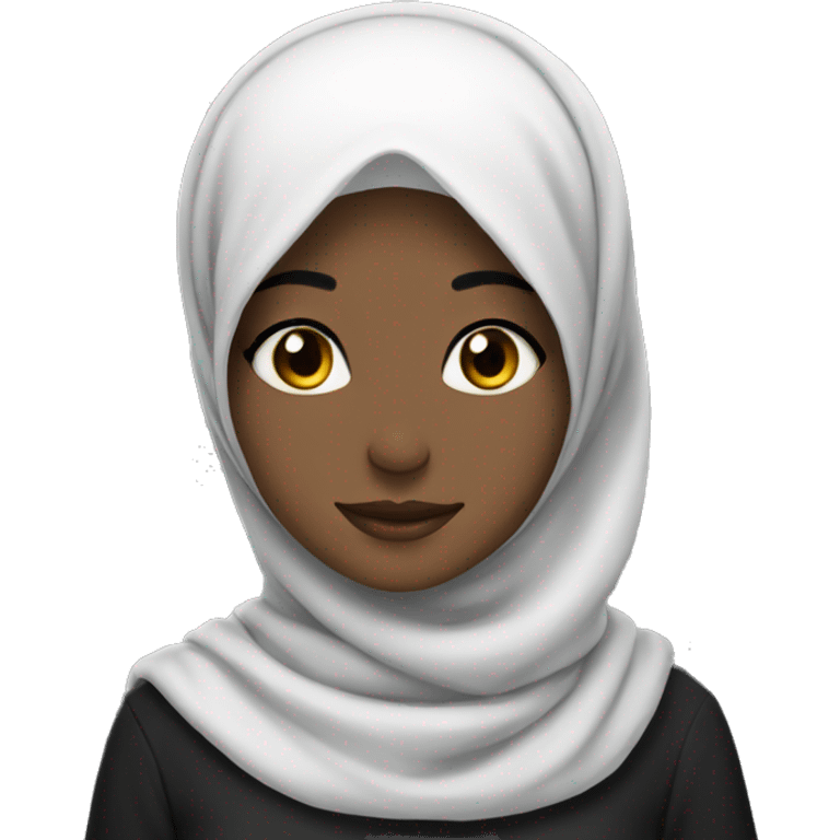 Hijab black cute stars emoji