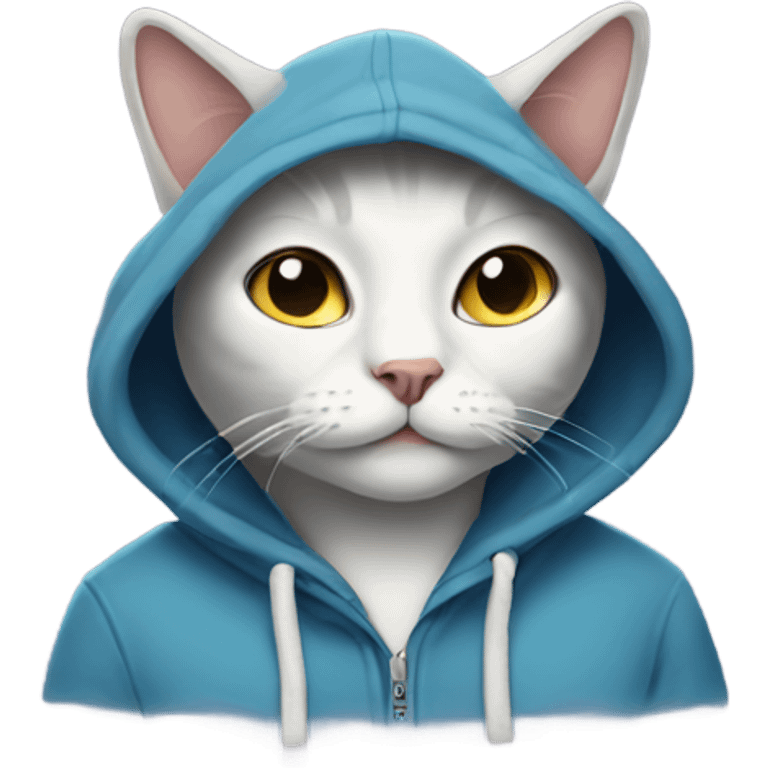 Cat wearing a hoodie  emoji