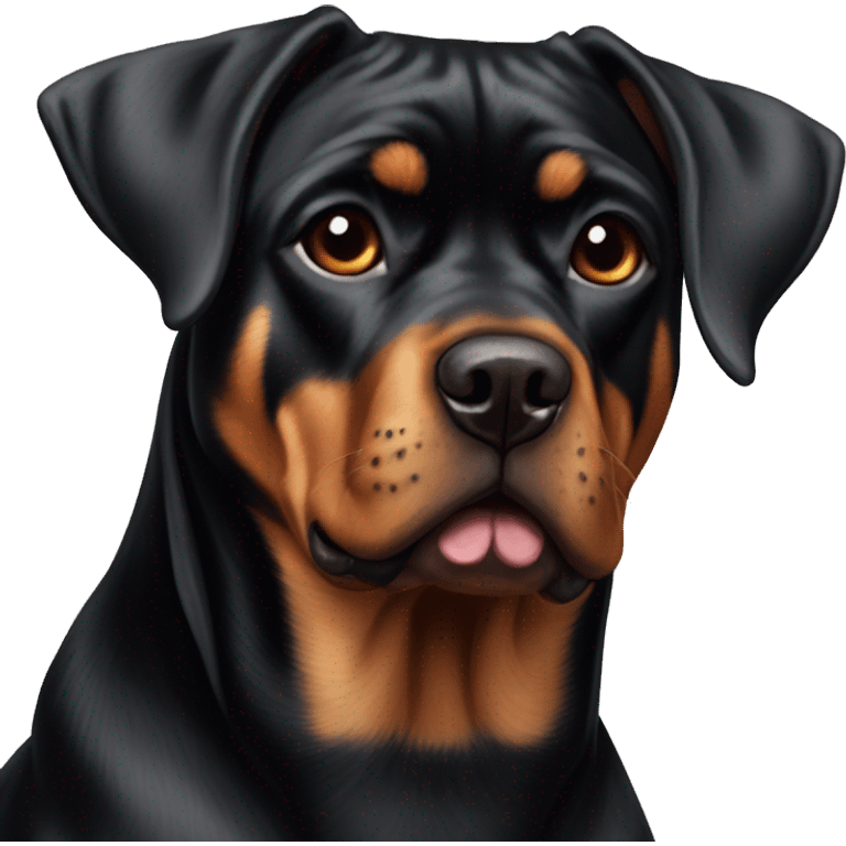 Doberman pug Rottweiler cropped ears emoji