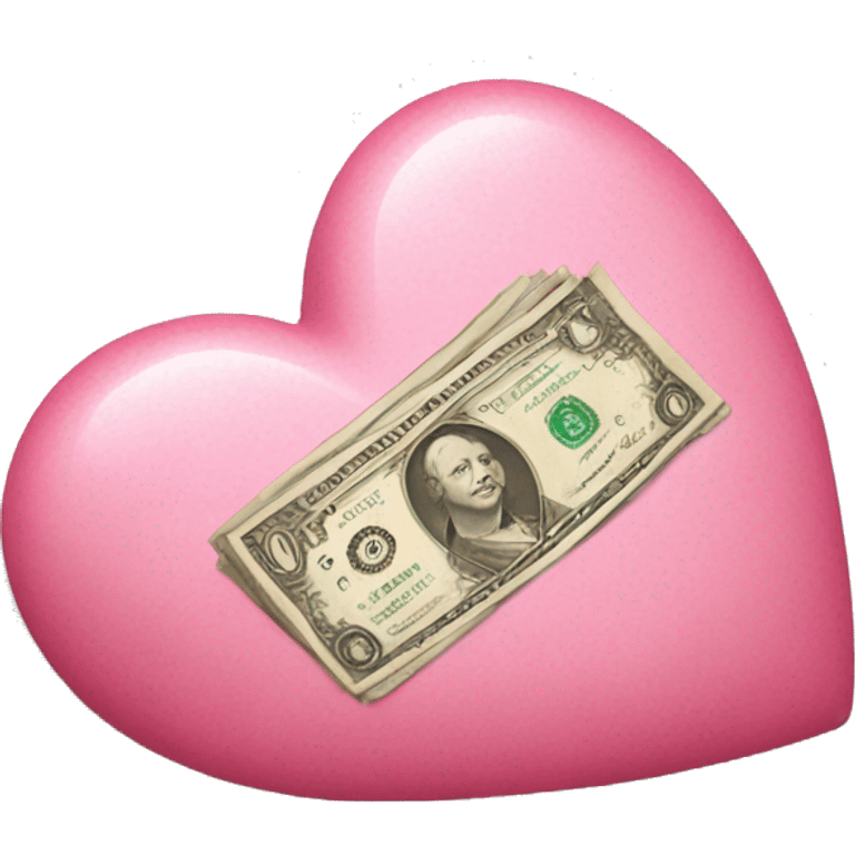 Pink money heart emoji