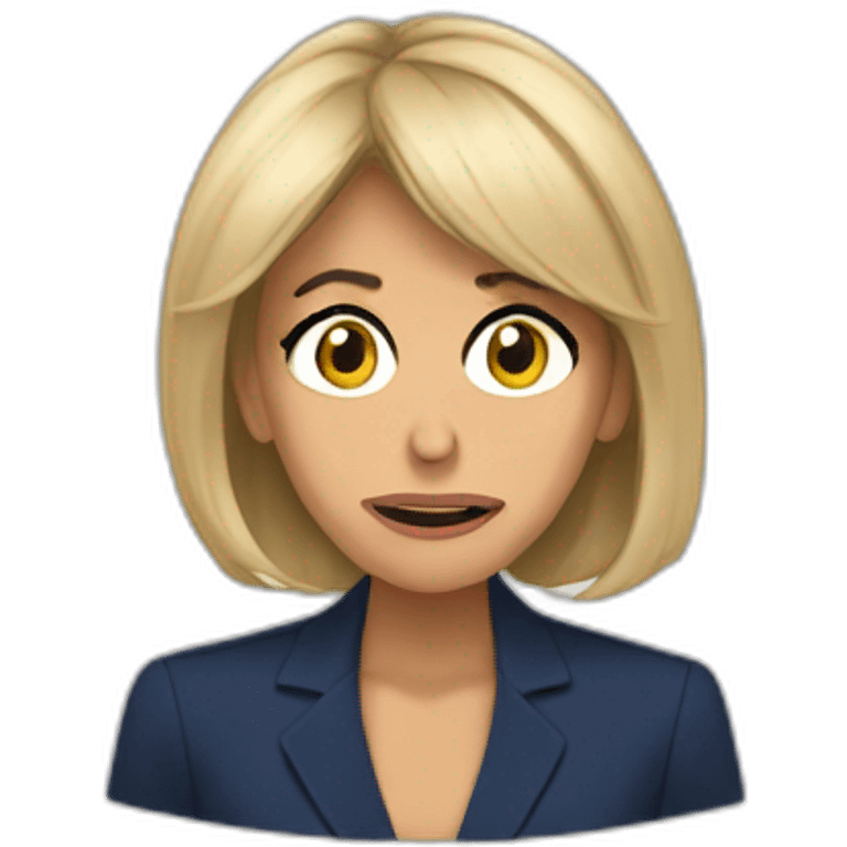 Brigitte Macron qui pleure emoji