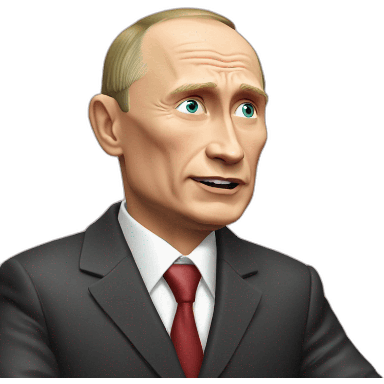 vladimir putin great wheelchair eating rawest meat cube emoji