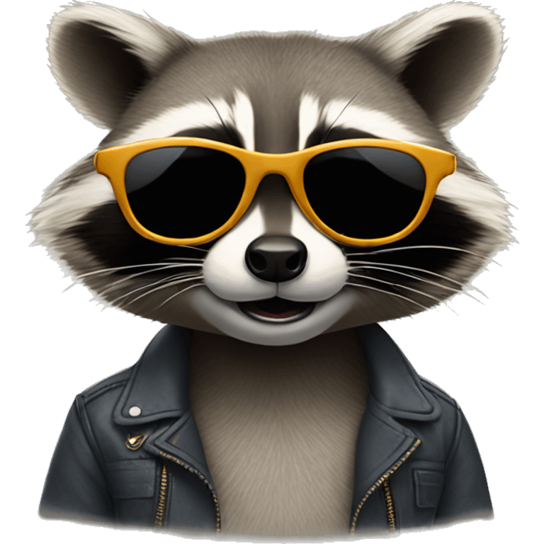 Racoon with sunglasses emoji