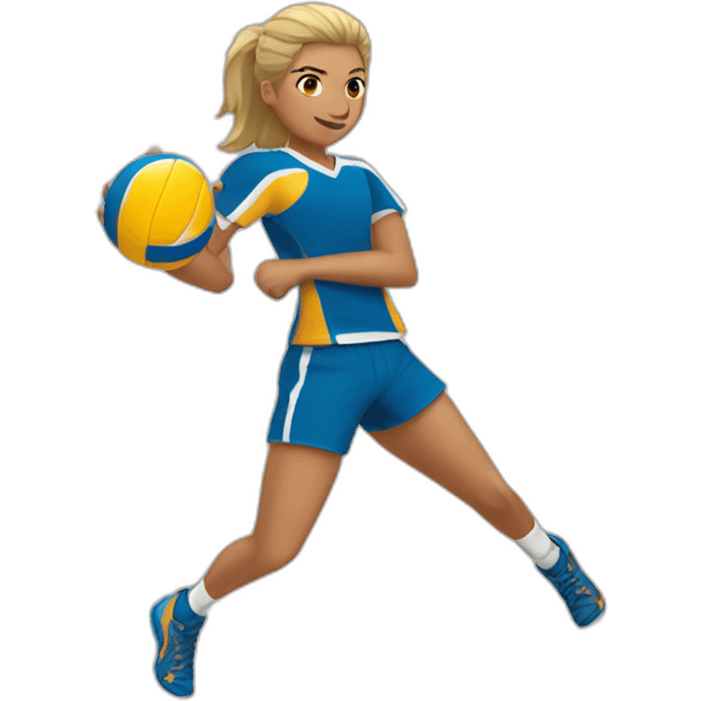 Smash volleyball side view emoji