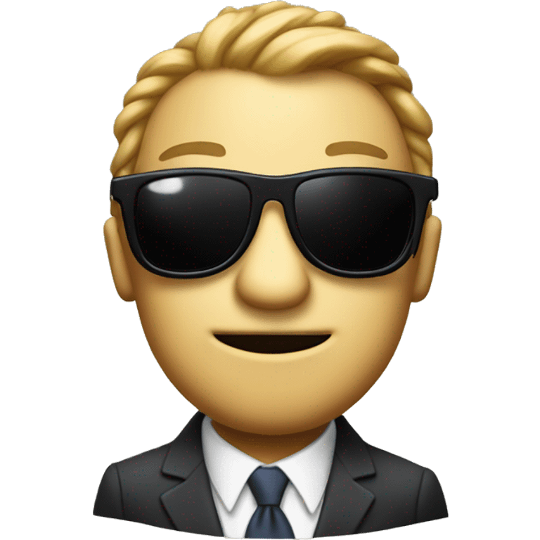 Dinasour in a suit and sunglasses emoji