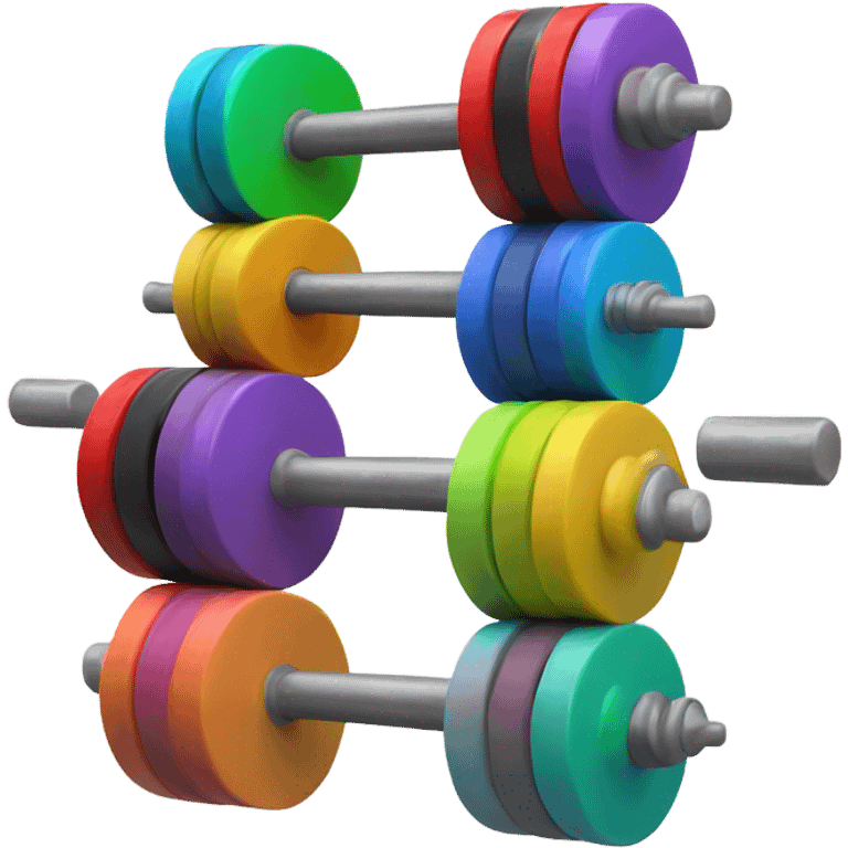 Barbell with color plates emoji