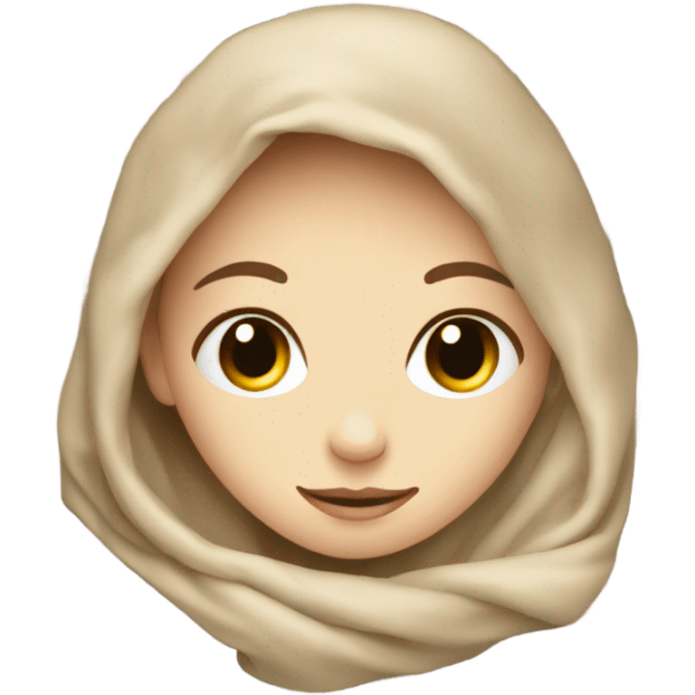 Beige clean girl folded plaid blanket  emoji