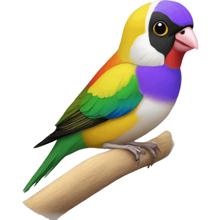 2 Gouldian finches emoji