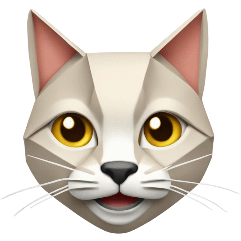 cat smiling origami saumon emoji