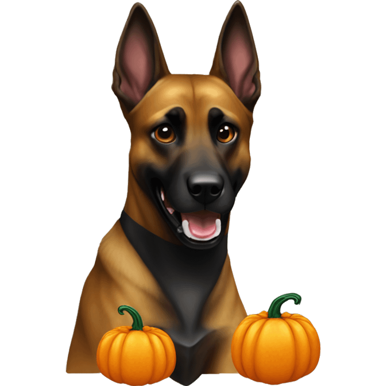 malinois halloween pumpkin emoji