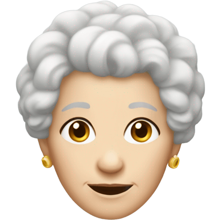 an elderly white woman with a fluffy hairstyle emoji