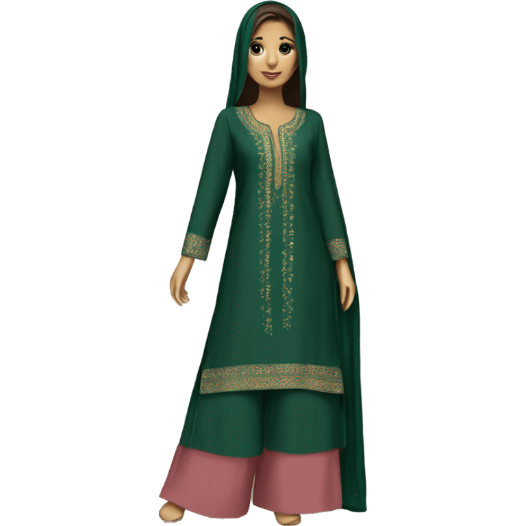 Pakistani shalwar kameez clothes emoji