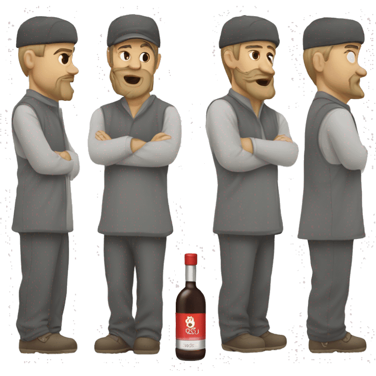 Slav squat vodka  emoji