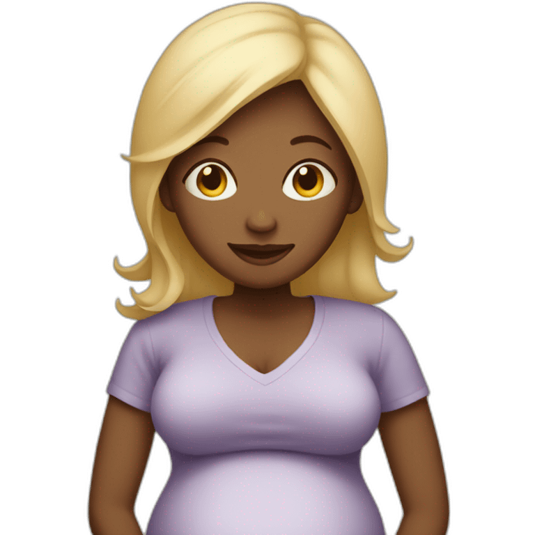 white pregnant mom emoji